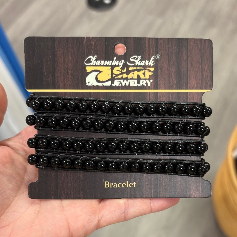 Black Beaded Bracelet Set NWT